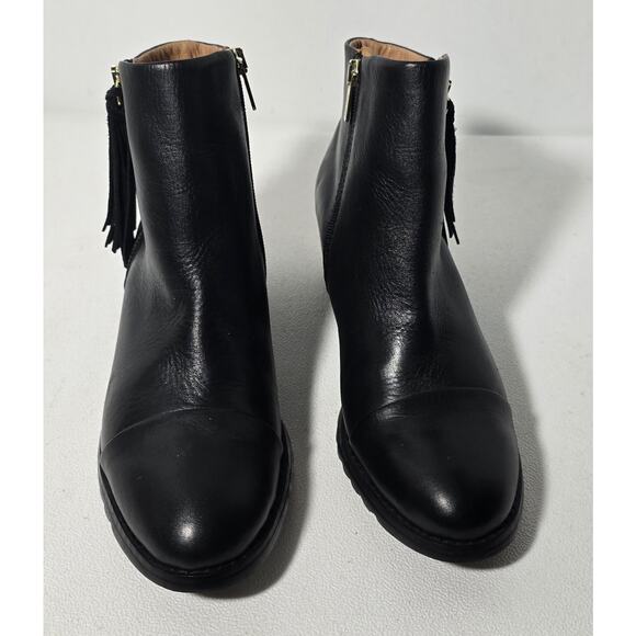 Pikolinos Andorra Ankle Boots Leather Side Zip Heel Tassel Black EU 36/US 5.5-6 - Picture 3 of 13